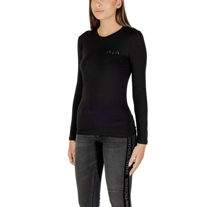 Armani Exchange - Black Cotton Long Sleeve T-Shirt