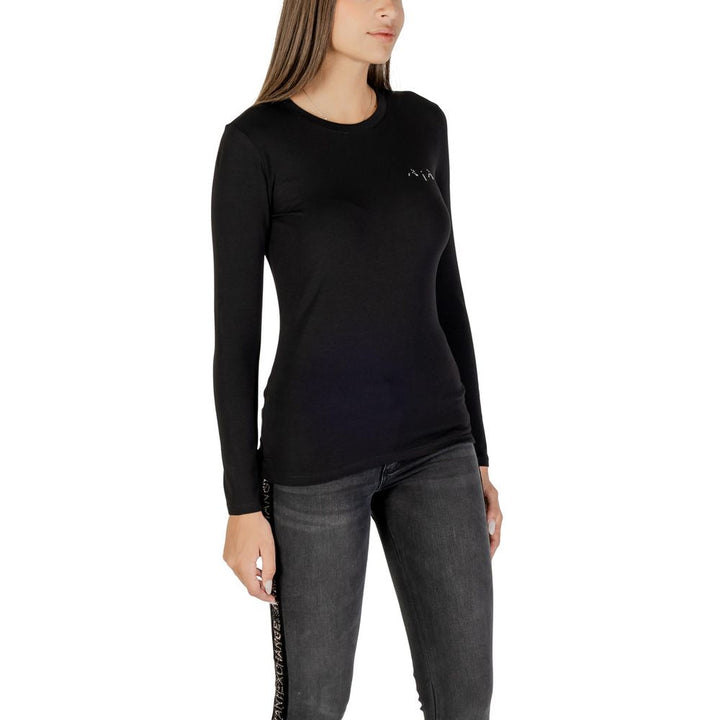 Armani Exchange - Black Cotton Long Sleeve T-Shirt
