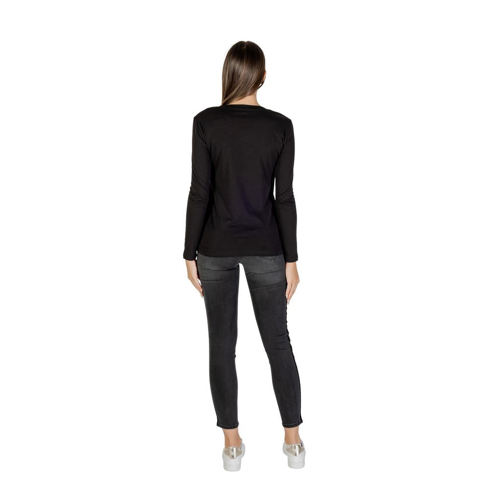 Armani Exchange - Black Cotton Long Sleeve T-Shirt