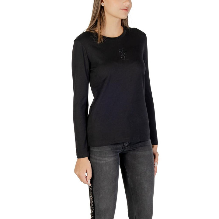 Armani Exchange - Black Cotton Long Sleeve T-Shirt