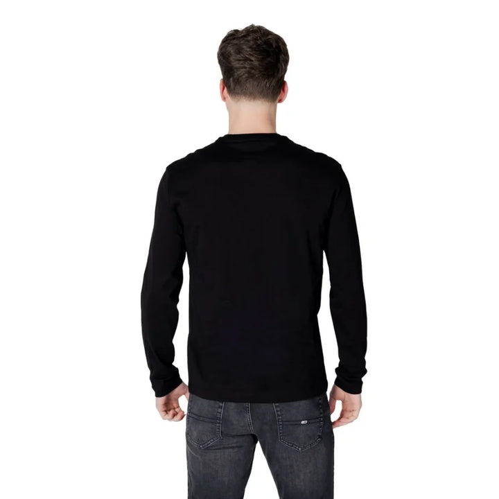 Armani Exchange Black Cotton Long Sleeve T-Shirt