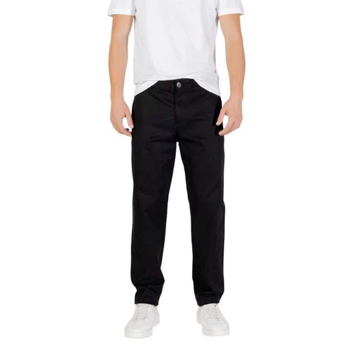 Armani Exchange Black Cotton Skinny Pants