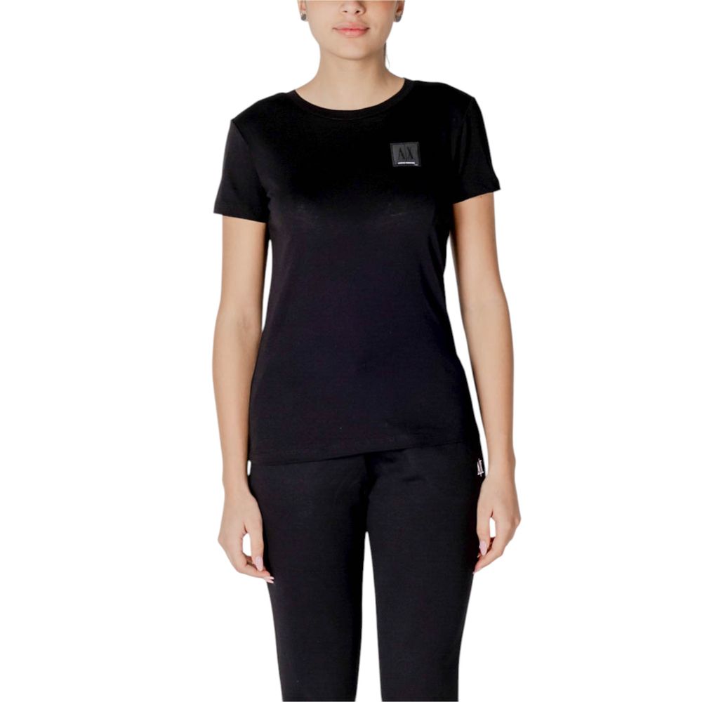 Armani Exchange - Black Cotton T-Shirt