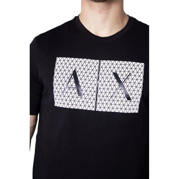 Armani Exchange Black Cotton T-shirt