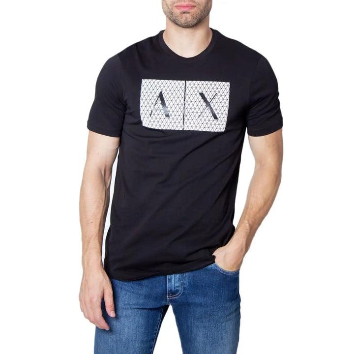 Armani Exchange Black Cotton T-shirt