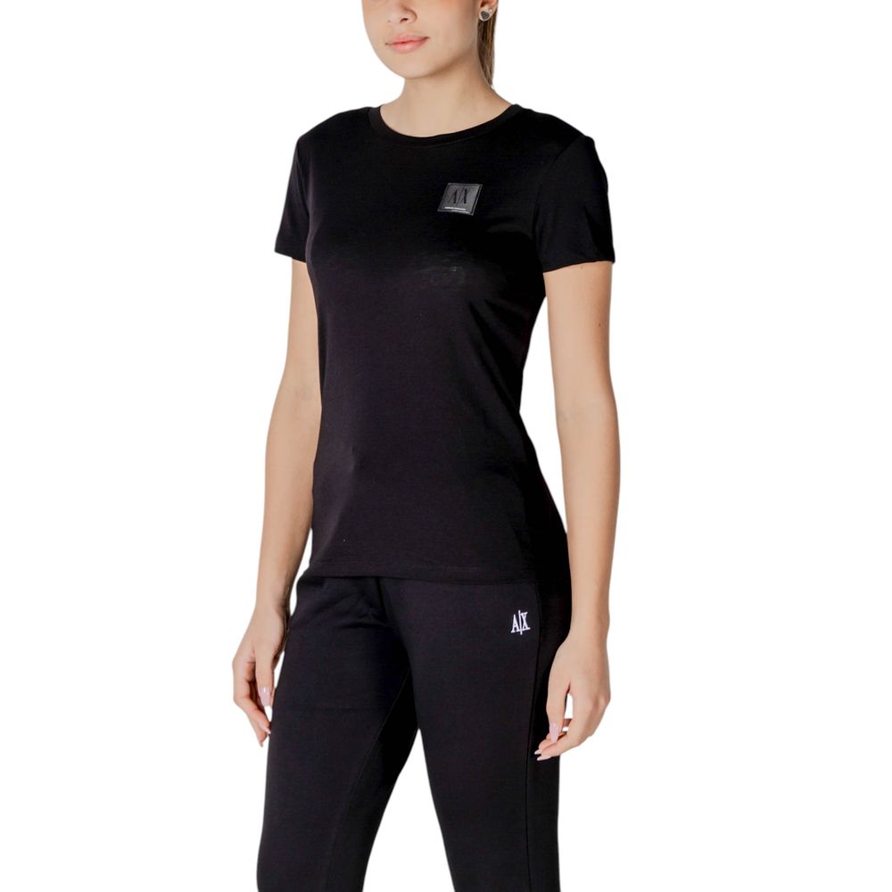 Armani Exchange - Black Cotton T-Shirt