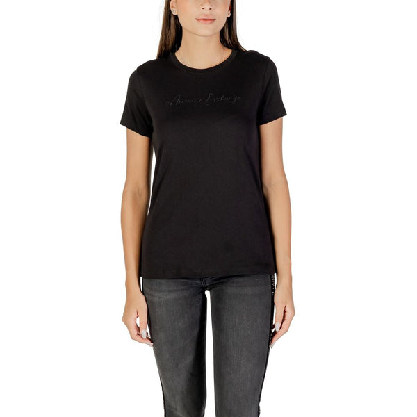 Armani Exchange - Black Cotton T-Shirt
