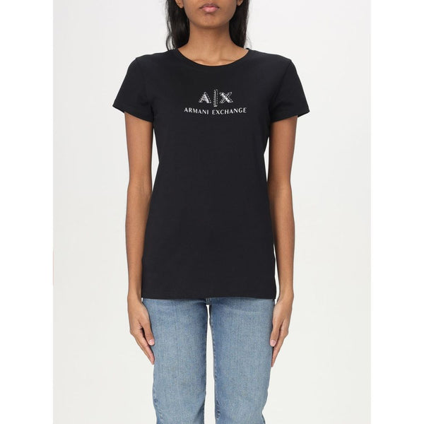 Armani Exchange - Black Cotton T-Shirt