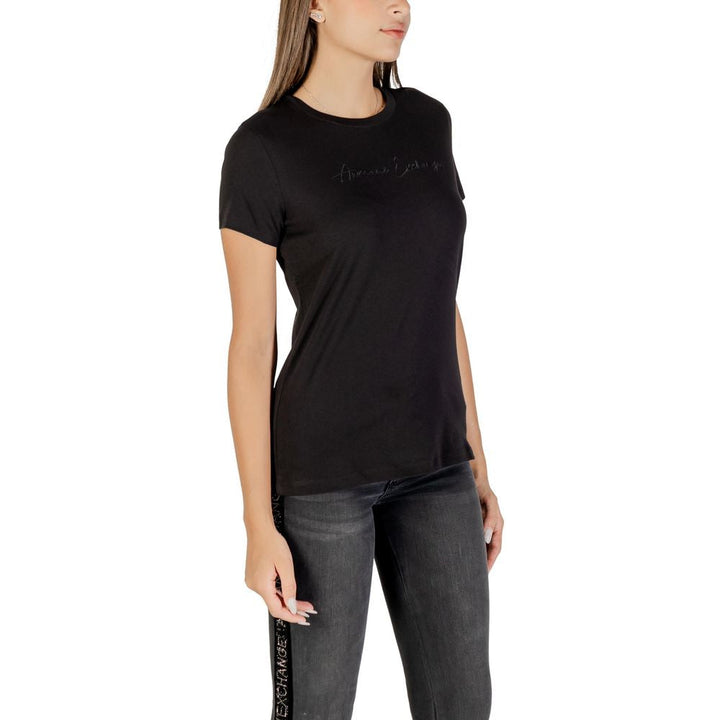 Armani Exchange - Black Cotton T-Shirt