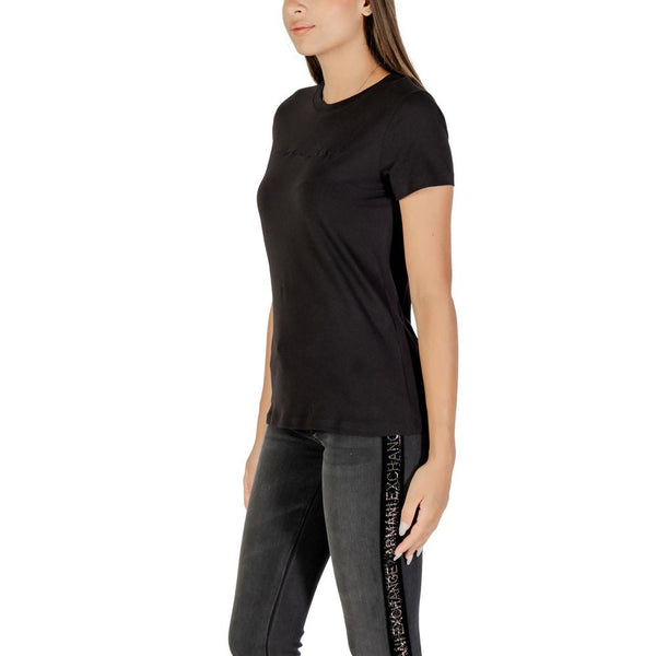 Armani Exchange - Black Cotton T-Shirt