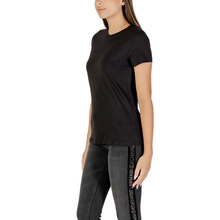 Armani Exchange - Black Cotton T-Shirt