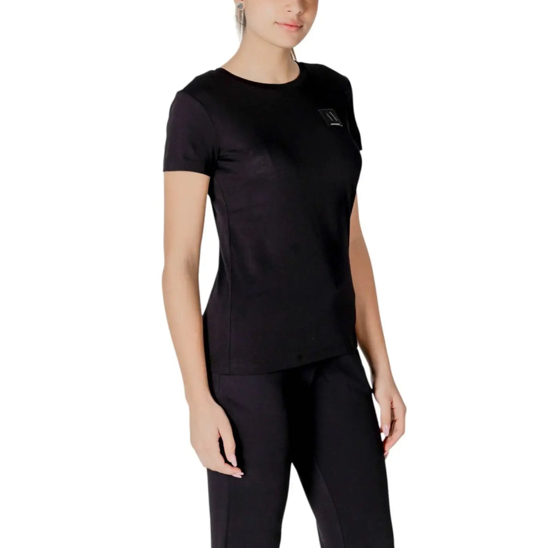 Armani Exchange Black Cotton T-Shirt