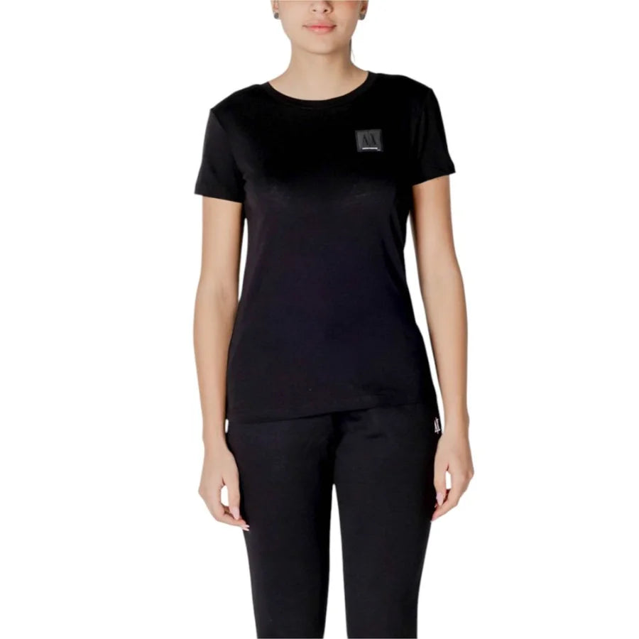 Armani Exchange Black Cotton T-Shirt