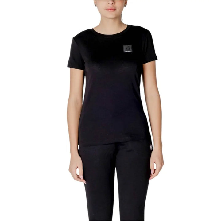 Armani Exchange Black Cotton T-Shirt
