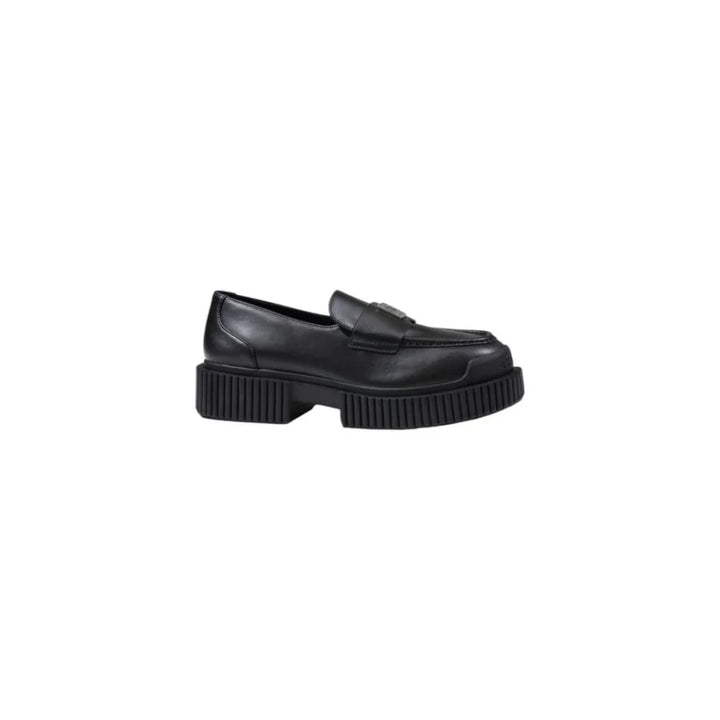 Armani Exchange Black Leather Platform Pumps