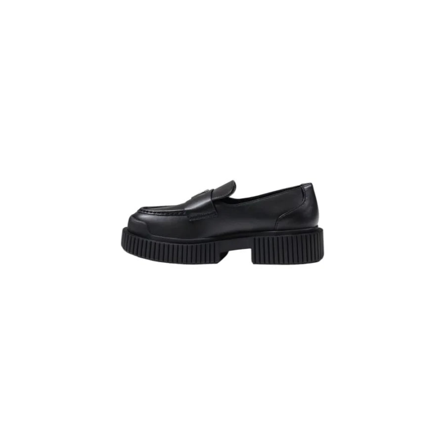 Armani Exchange Black Leather Platform Pumps