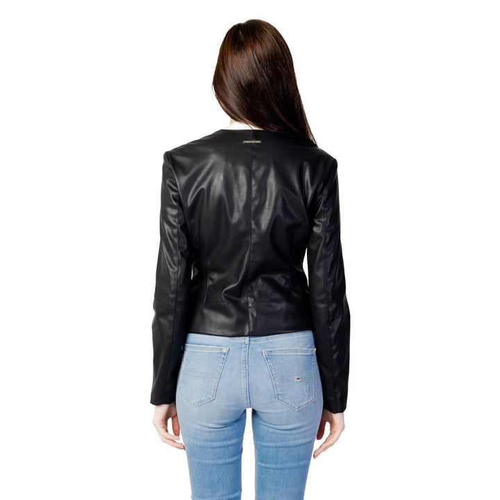 Armani Exchange Coats &amp; Jackets - Black Polyester Leather Jacket