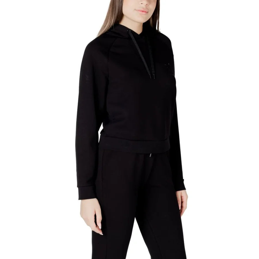 Armani Exchange Black Viscose Hoodie
