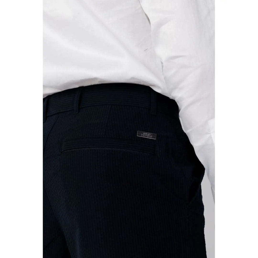 Armani Exchange Blue Cotton Casual Pants