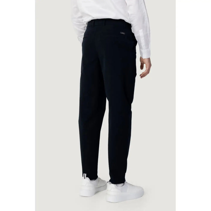 Armani Exchange Blue Cotton Casual Pants