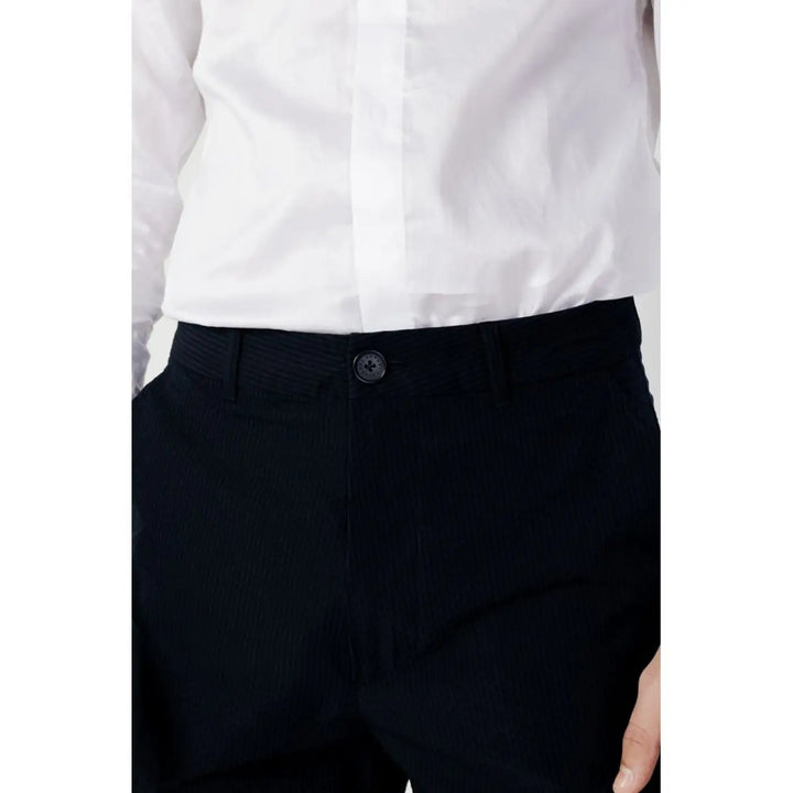 Armani Exchange Blue Cotton Casual Pants