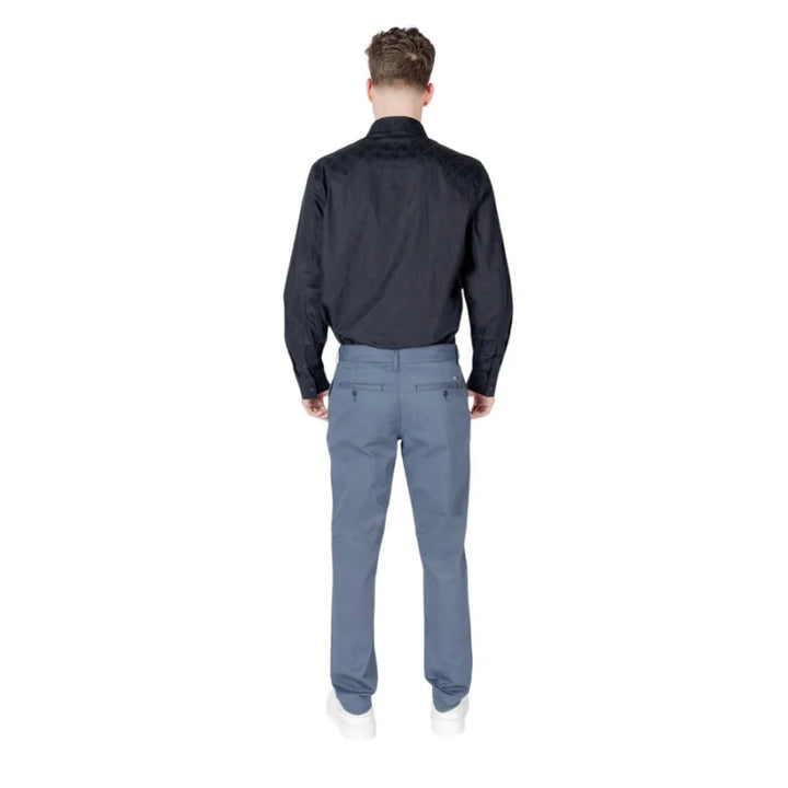 Armani Exchange Blue Cotton Skinny Pants