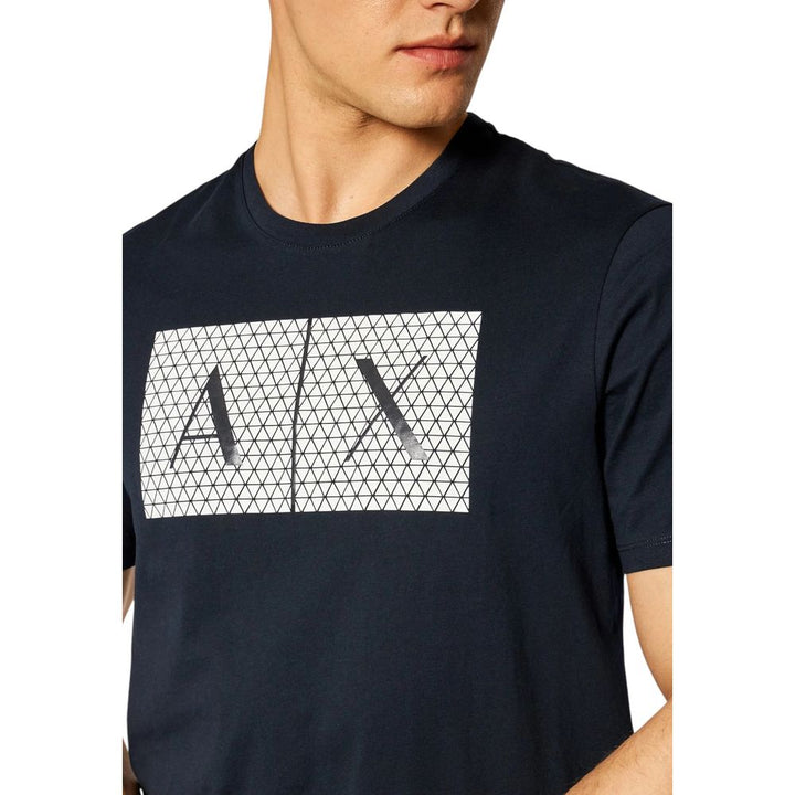 Armani Exchange Blue Cotton T-shirt
