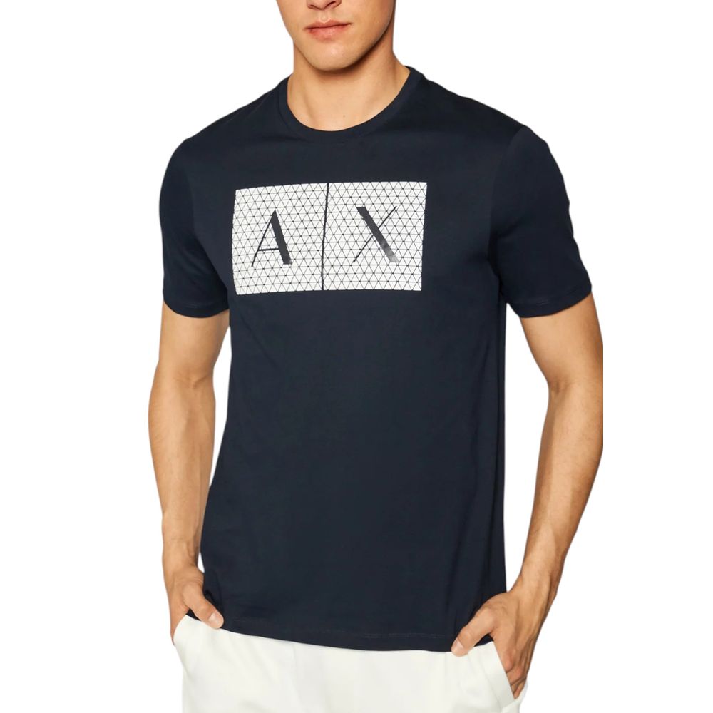 Armani Exchange Blue Cotton T-shirt
