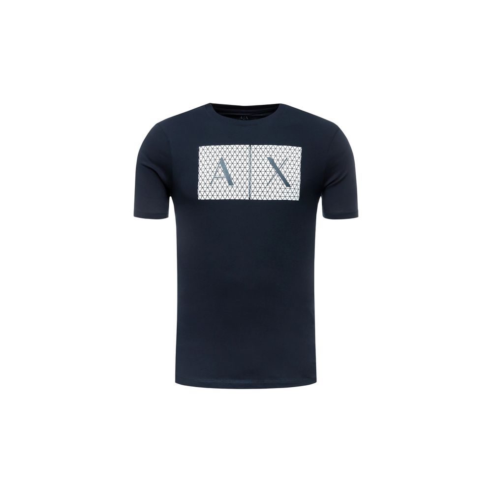 Armani Exchange Blue Cotton T-shirt
