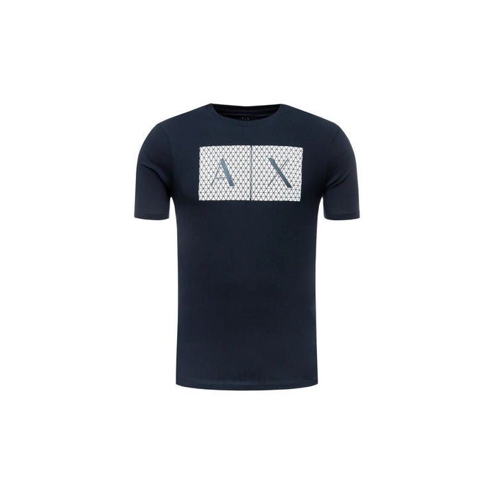 Armani Exchange Blue Cotton T-shirt