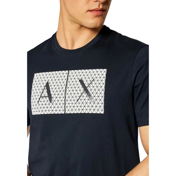 Armani Exchange Blue Cotton T-shirt