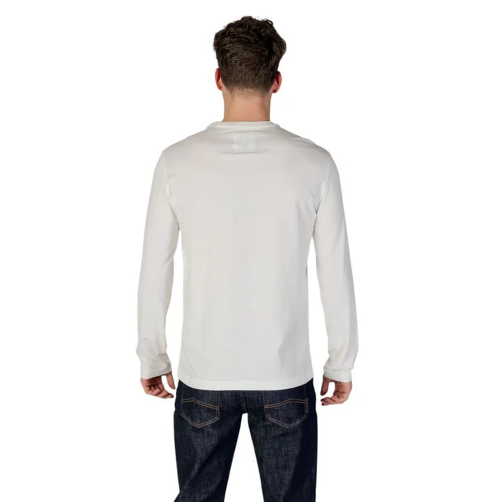 Armani Exchange Cream Cotton Long Sleeve T-Shirt