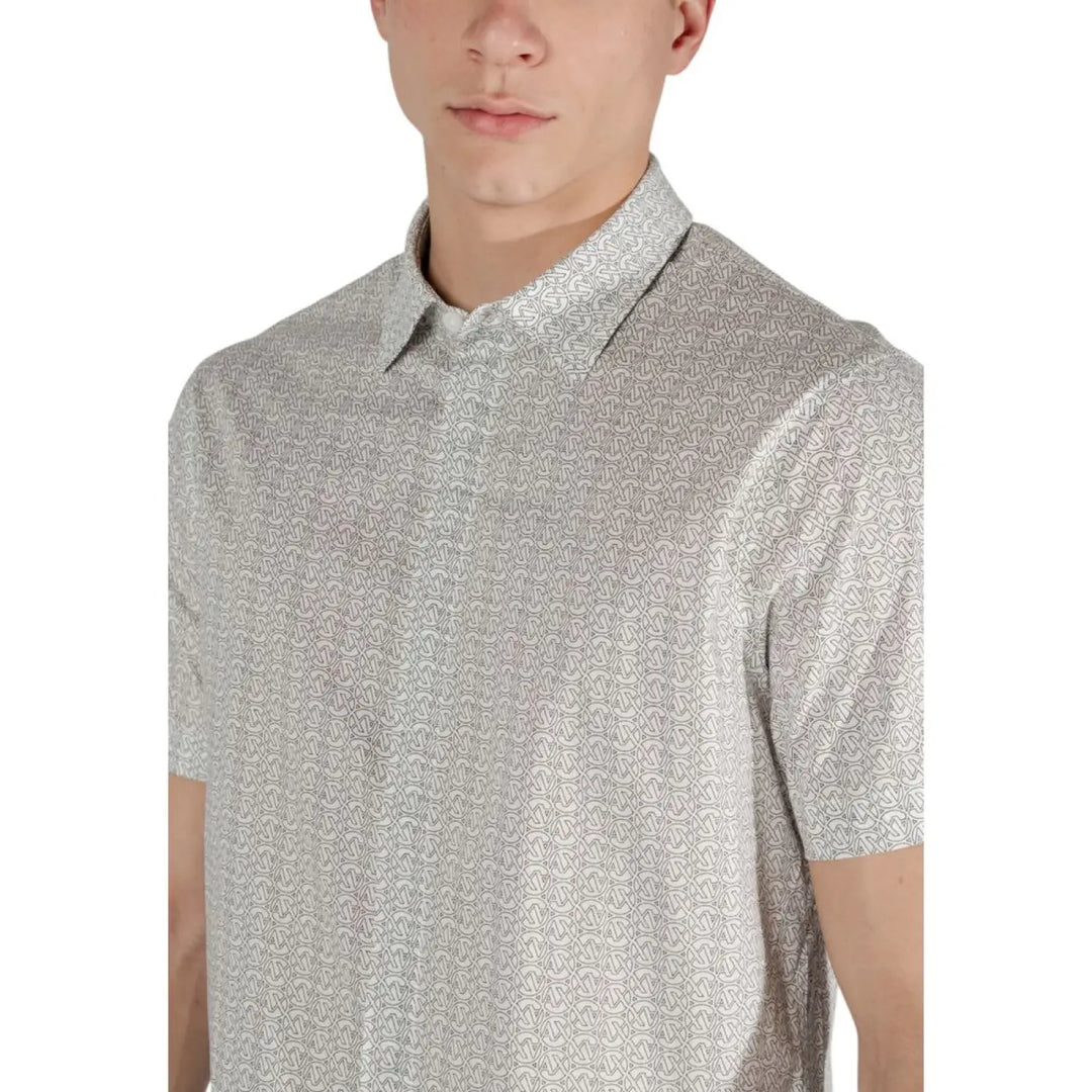 Armani Exchange Cream Cotton Shortsleeve Shirt