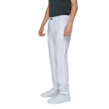 Armani Exchange White Cotton Casual Pants