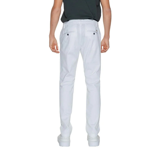 Armani Exchange White Cotton Casual Pants