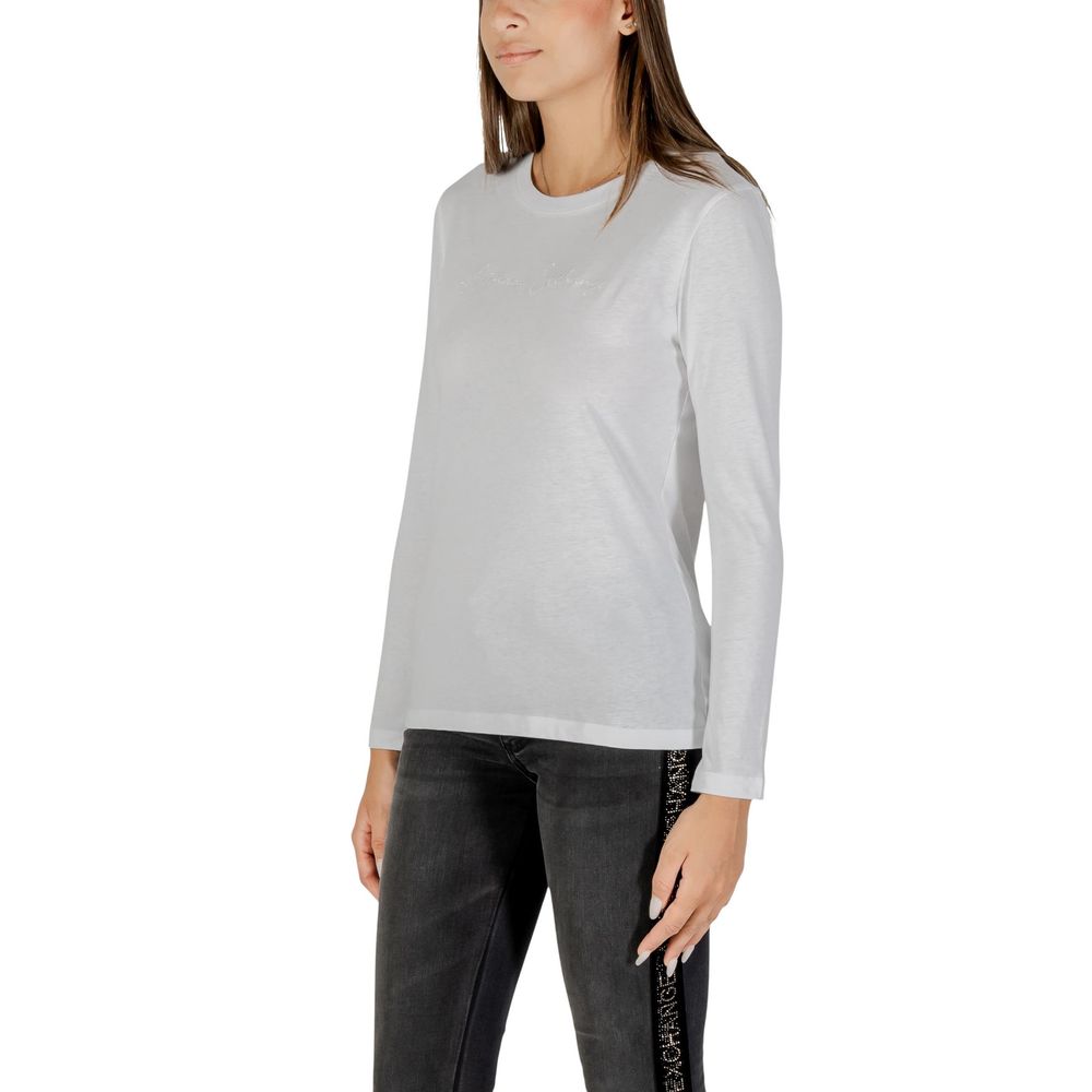 Armani Exchange - White Cotton Long Sleeve T-Shirt