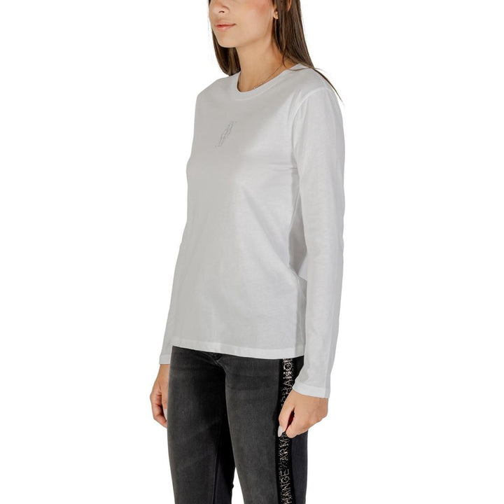 Armani Exchange - White Cotton Long Sleeve T-Shirt