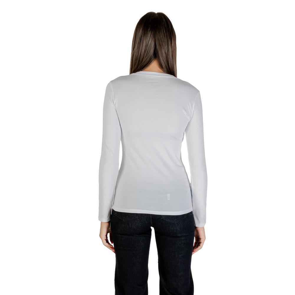 Armani Exchange - White Cotton Long Sleeve T-Shirt