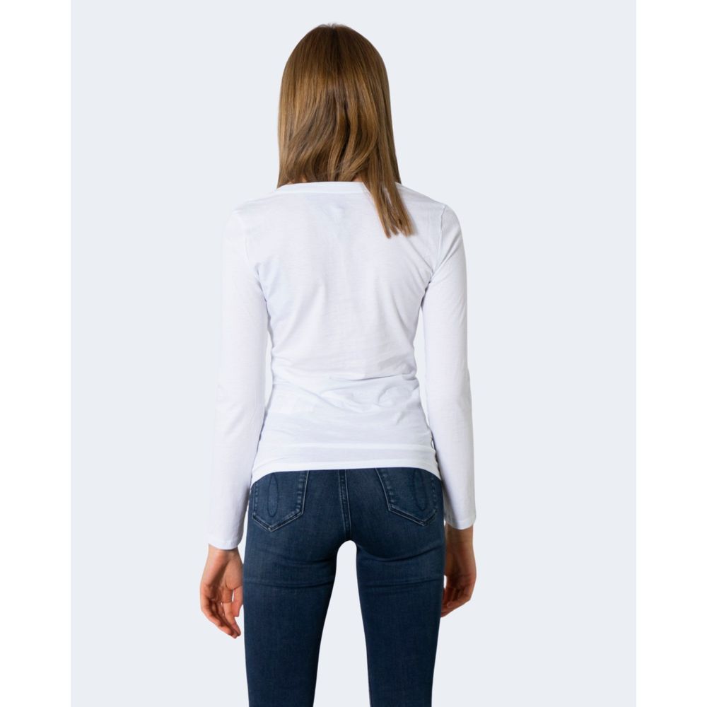 Armani Exchange - White Cotton Long Sleeve T-Shirt