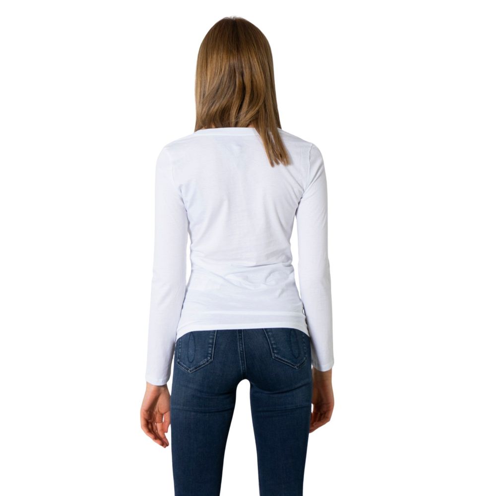 Armani Exchange - White Cotton Long Sleeve T-Shirt
