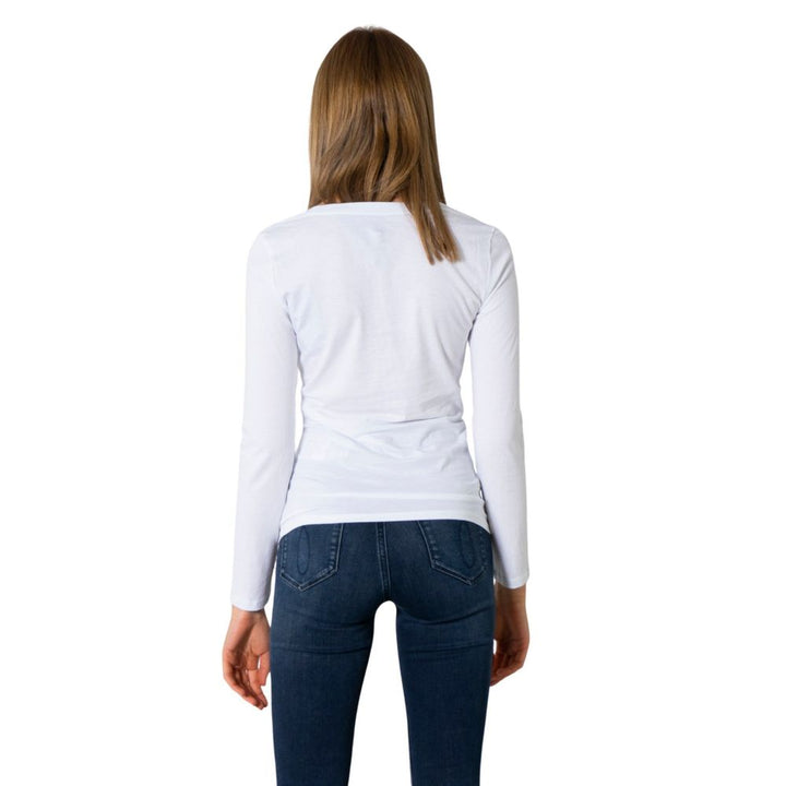 Armani Exchange - White Cotton Long Sleeve T-Shirt