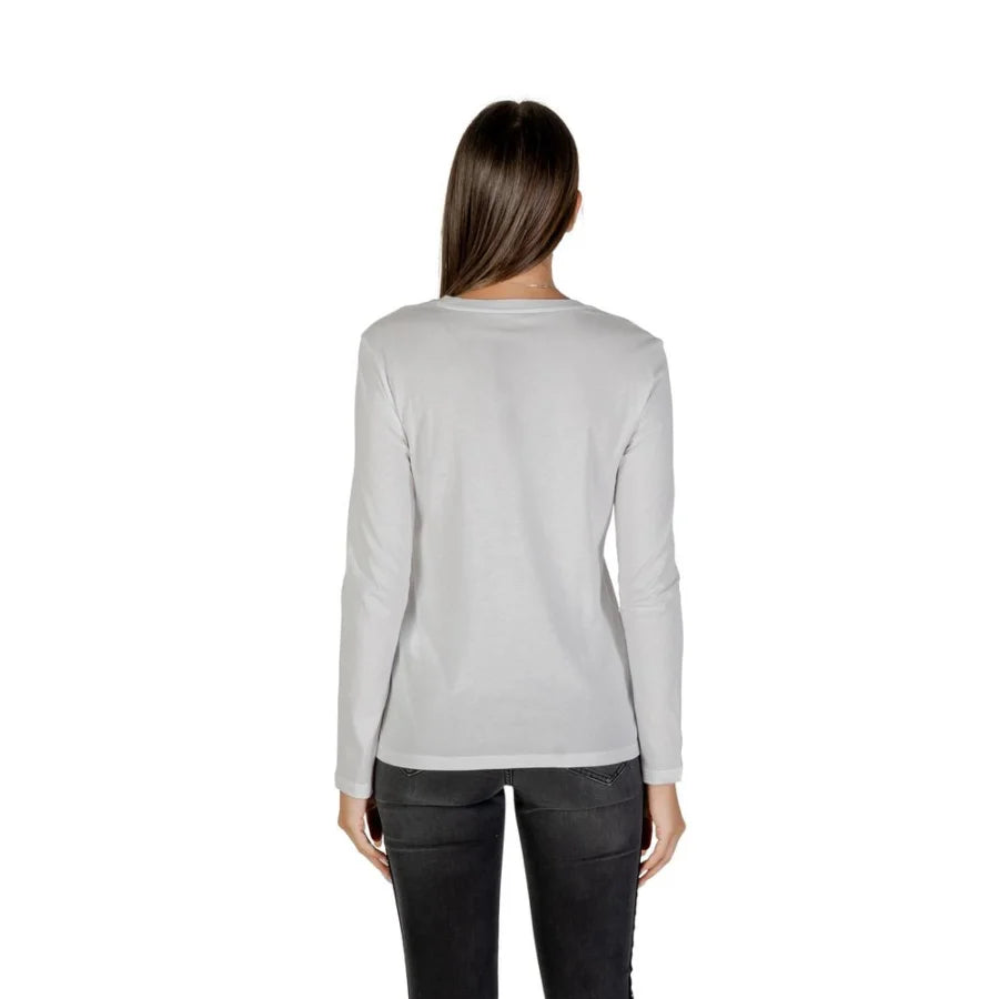 Armani Exchange White Cotton Long Sleeve T-Shirt