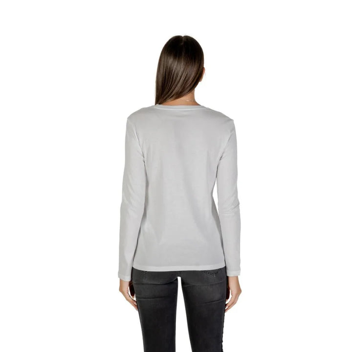 Armani Exchange White Cotton Long Sleeve T-Shirt