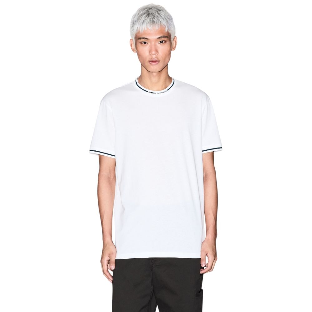 Armani Exchange White Cotton T-shirt