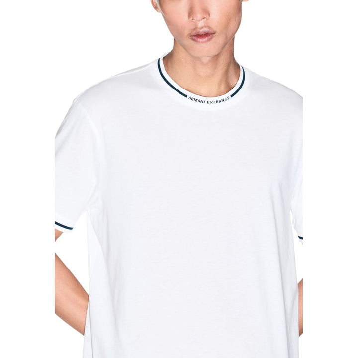 Armani Exchange White Cotton T-shirt