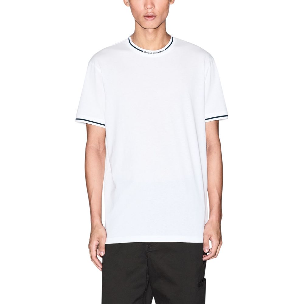 Armani Exchange White Cotton T-shirt