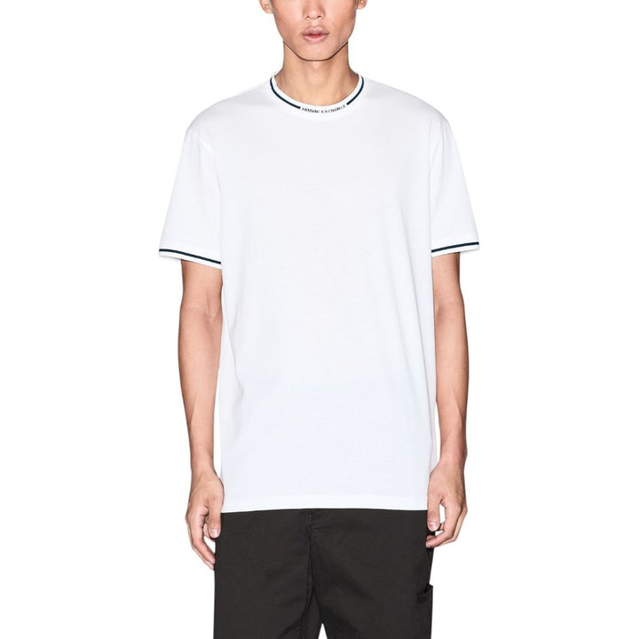 Armani Exchange White Cotton T-shirt
