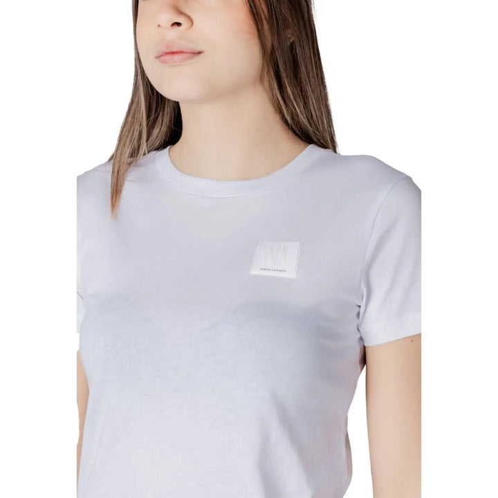 Armani Exchange White Cotton T-Shirt