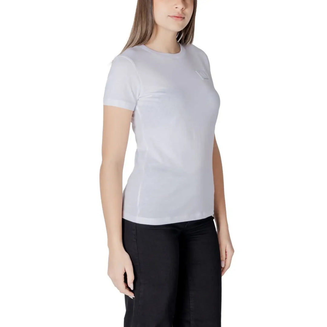 Armani Exchange White Cotton T-Shirt
