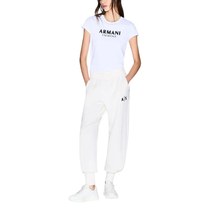 Armani Exchange White Cotton T-Shirt